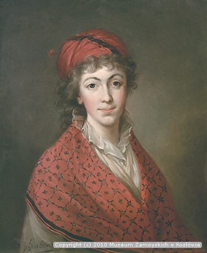 Kopia portretu Izabeli z Flemingów Czartoryskiej na podstawie przedstawienia Kazimierza Wojniakowskiego („K. J. Grabowski”)